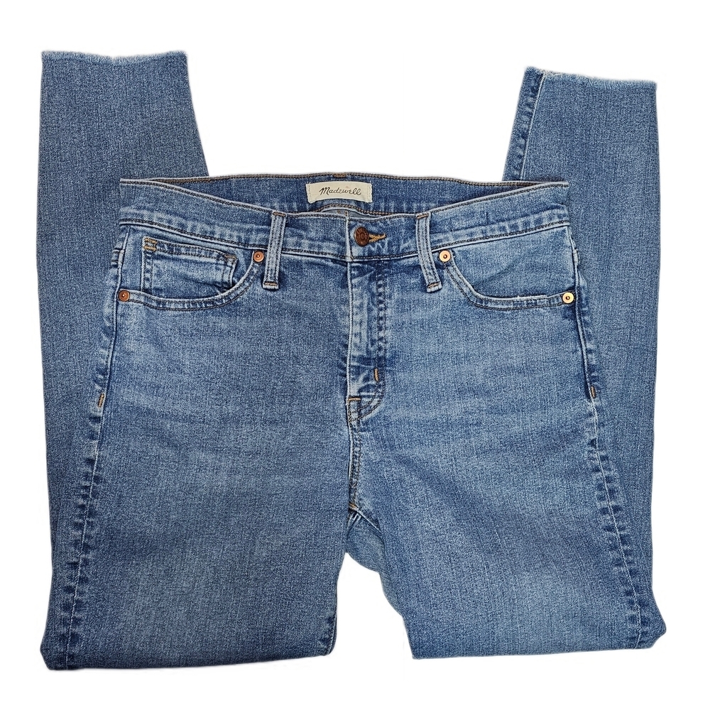 Madewell 9" Mid-Rise Skinny Women's Blue Jeans - Picture 2 of 10
